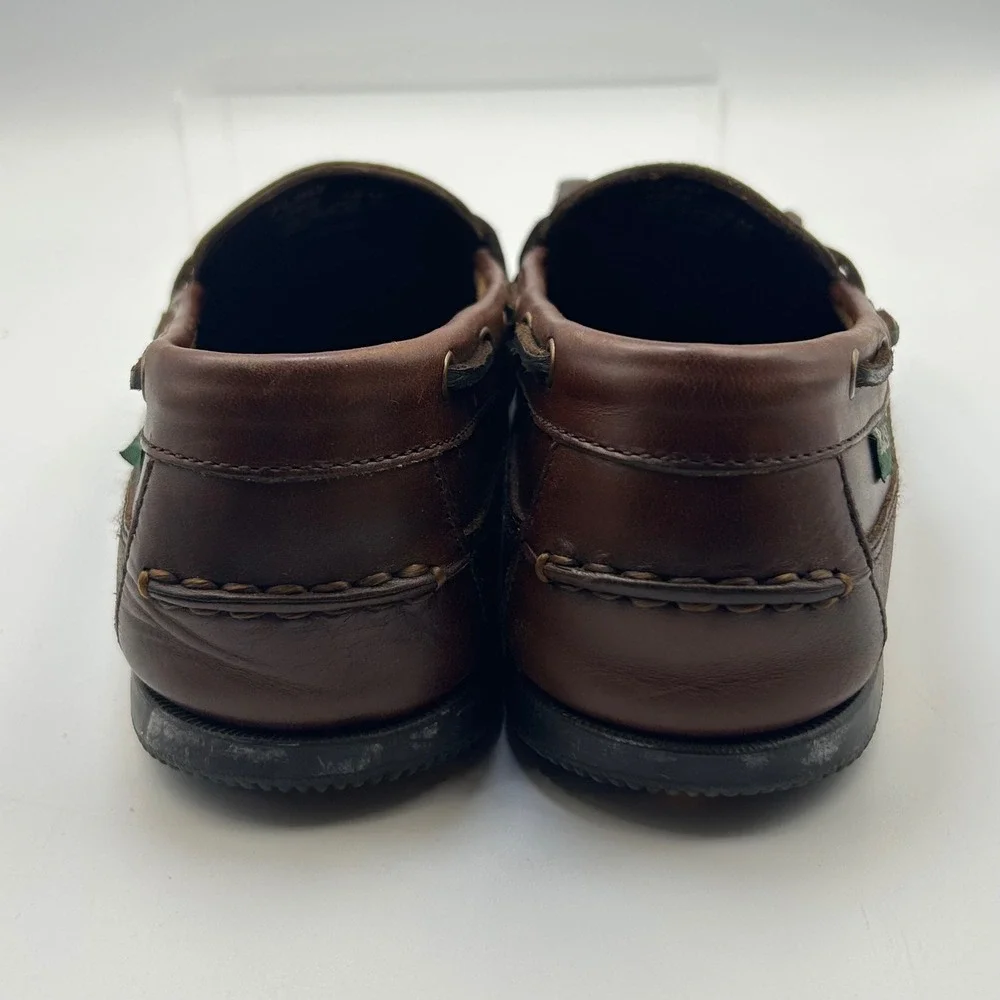 Bass Flint Loafers Mens 10 M Brown Leather Kiltie Tassel Preppy Dark Academia